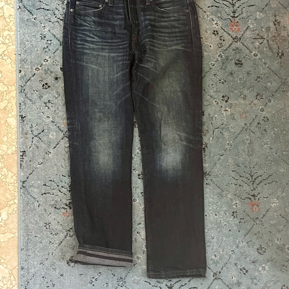 J. Crew Men's Dark Wash Straight Jeans
